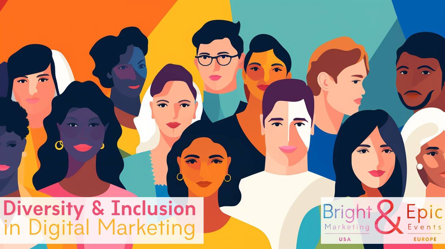 Digital Marketing USA today - Diversity and Inclusion. Bright and Epic